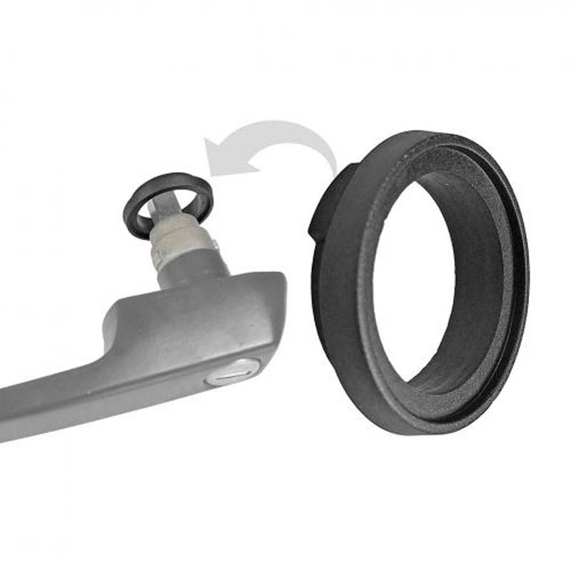 Kit Poignée Intérieure Porte Pour VW Transporter T5 T6 (2003-2019) - Noir Effet Carbone - Protection Anti-adhésif