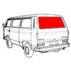 Lunette arrière pour VW T3 avec dégivrage – Image 2