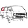 Joint vitre latérale arrière gauche ou droit pour jonc chromé VW T3 – Image 2