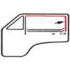 Guide vitre en feutrine sur porte avant gauche ou droite pour VW T3/T25 – Image 2