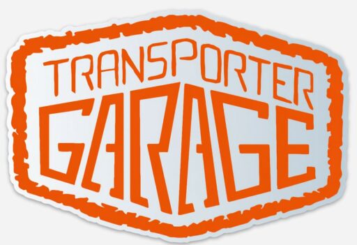 Stickers orange Transporter Garage Grand modèle