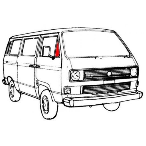 Vitre de déflecteur mobile porte avant droite VW T3/T25